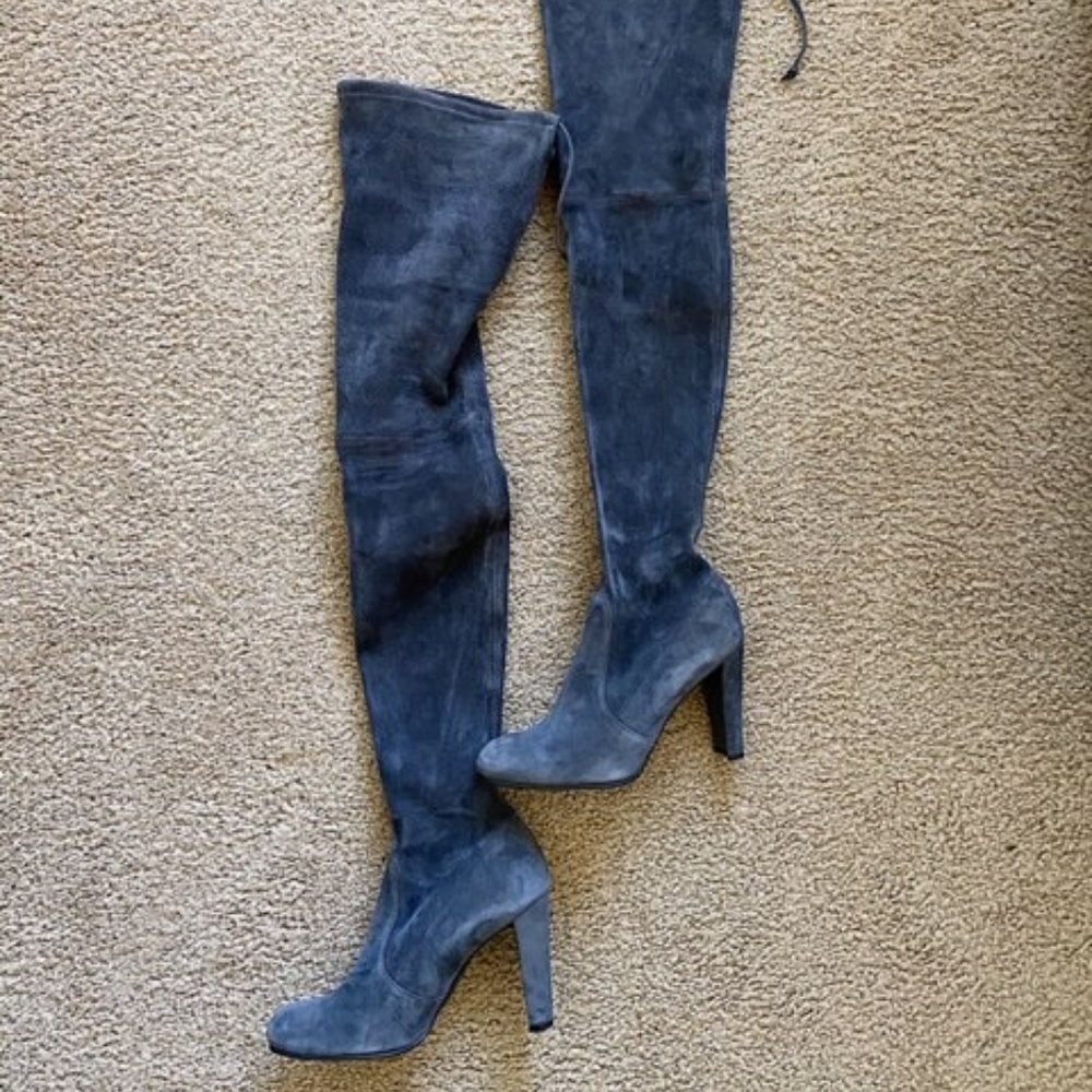 NWT Stuart Weitzman over-the-knee gray boots - Picture 5 of 7